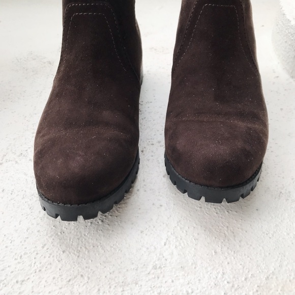 Chelsea Brown Winter Wool Suede Boots - Picture 6 of 12